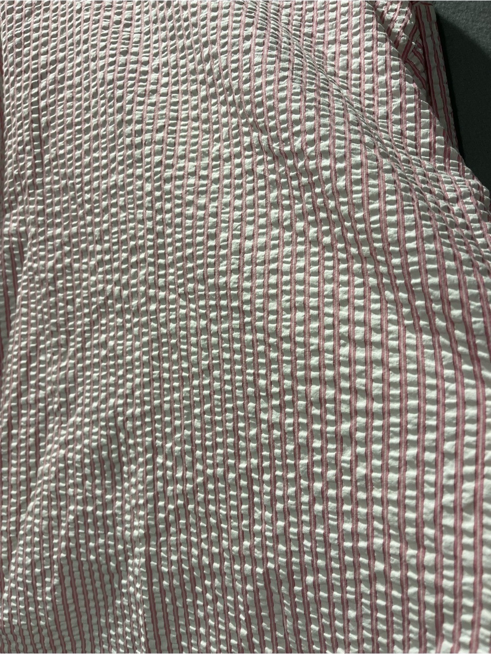MATOUK Matteo Seersucker Robe Peony Pink Stripe XS Retail $250+ No Belt - Picture 9 of 9